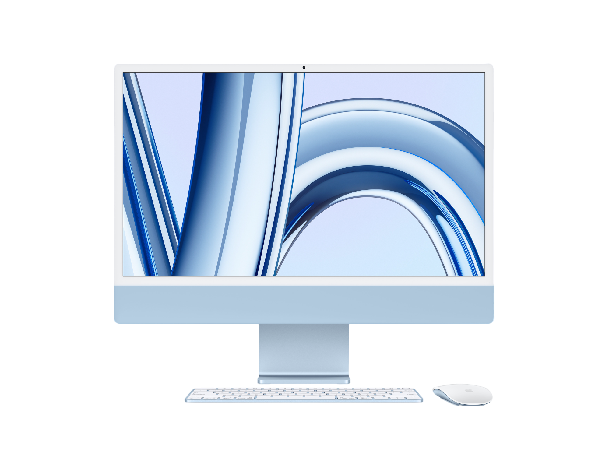 iMac (All In One) 24-inch (2021) MGPK3 - M1 chip 8-Core CPU 8-Core GPU 8GB Unified Memory 256GB SSD Storage, Blue - alAsil